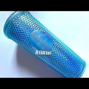 Starbucks Blue Studded Bunny Tumbler